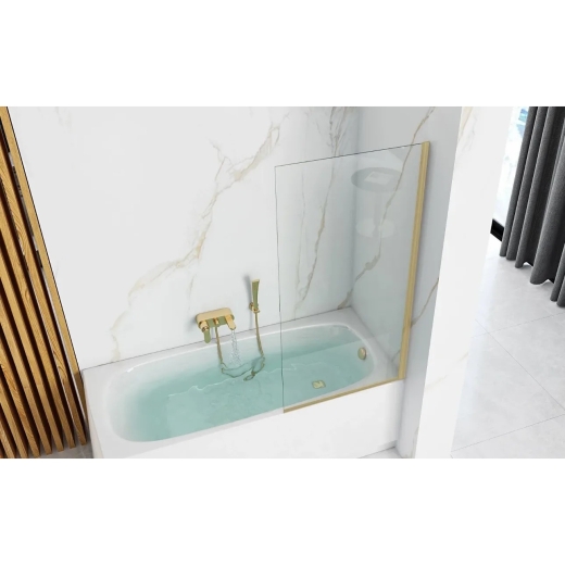 Душова перегородка REA Elegant BRUSHED GOLD 70 постійна REA-W6600 - 3