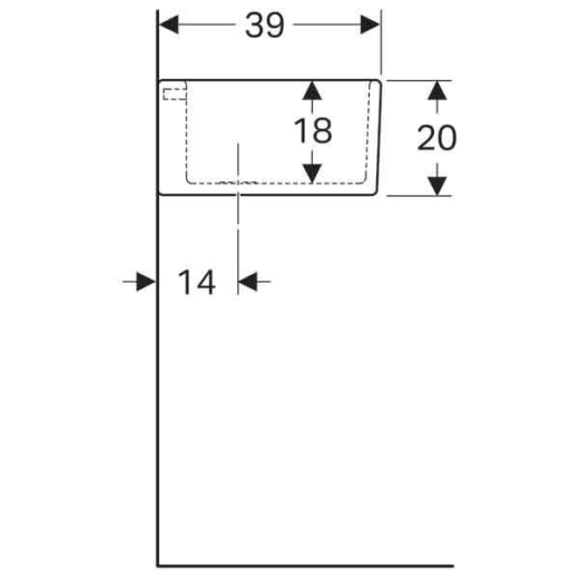 Умивальник на стільницю Geberit Publica 50x60, білий (361360000) - 3