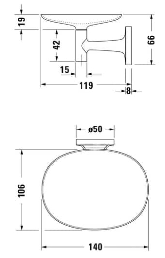 Мильниця Duravit Starck T, чорний матовий (0099334600) - 3