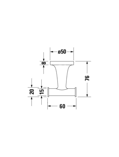 Крючок для ванной комнаты Duravit Starck T, черный матовый (0099304600) - 4