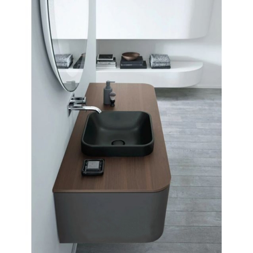 Умивальник накладний Duravit Happy D.2 Plus 40х40, антрацит матовий (2359401300) - 2