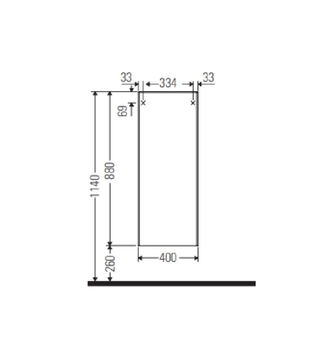Шафа підвісна Duravit White Tulip 880х400х240 мм, графіт (WT1323L5858) - 4