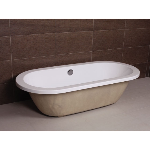 Ванна акрилова Aqua World овальна, врізна з переливом АВ805-2 - 2