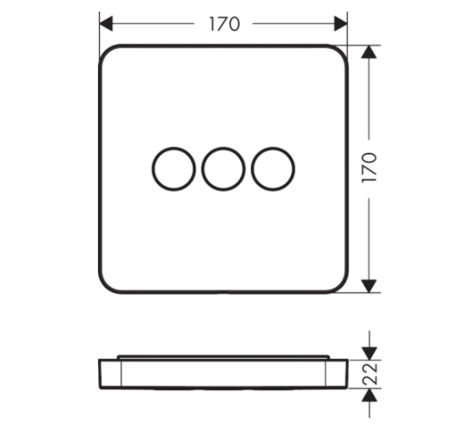 Запорный вентиль Axor Shower Select Softcube на 3 режима, хром (36773000) - 2