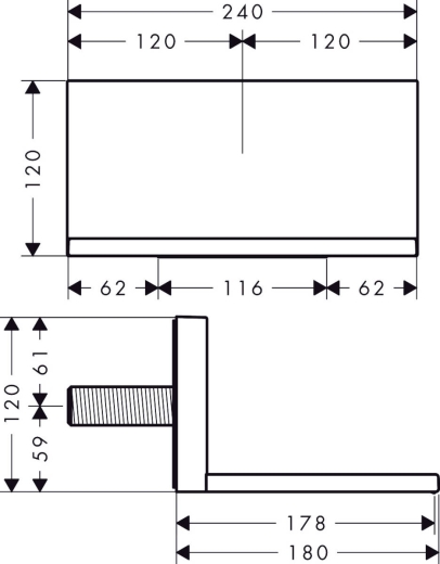 Вилив каскадний Axor Shower Solutions 240х120, сhrome (10942000) - 3