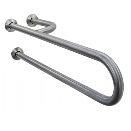 Поручень тройной NOFER 600 мм из нержавеющей стали AISI 304, Satin (15048.S) - 1