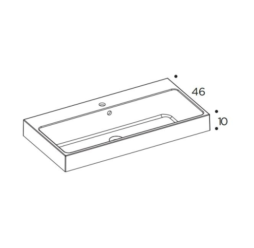 Умывальник накладной Arbi Strong 91x46x10 см, белый Mineralguss (A161) - 2