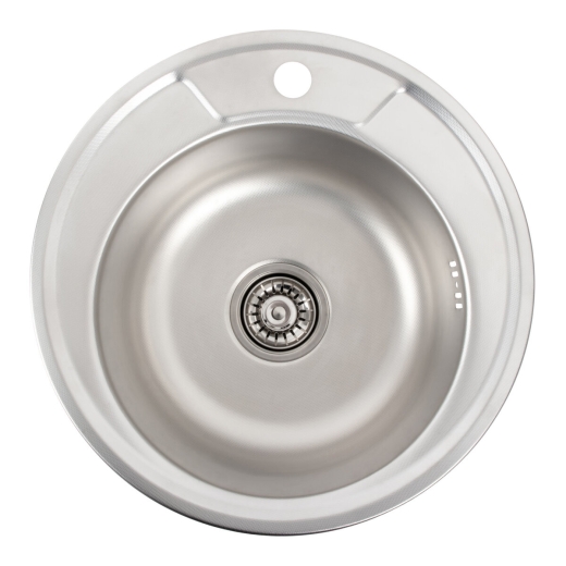 Кухонна мийка Platinum 490 Декор з нержавіючої сталі з сифоном (490DECOR_0.6) - 3