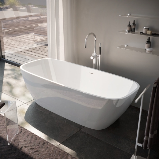 Ванна зі штучного каменю Treesse Brio 170x72х56h, біла матова (V297BO) - 2