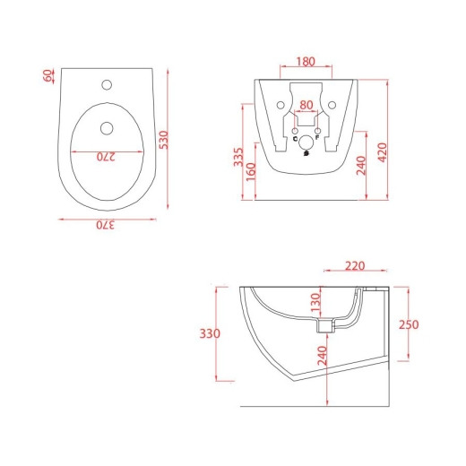 Биде подвесное ArtCeram File 2.0, grigio oliva (FLB001 15; 00) - 2