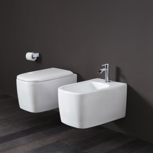Унітаз підвісний Nic Design Semplice 55х37см з кришкою, cemento matt, виставковий екземпляр (003699047_005706047) - 3