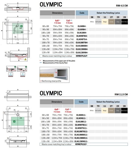 Душовий піддон Novellini Olympic 100X100 (OLN1004-30) - 3