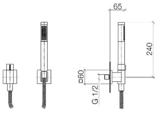 Ручний душ Dornbracht Symetrics, хром (27809980-00) - 2