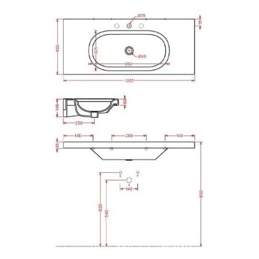 Умивальник підвісний Artceram Blend 106х45 (BLL006 01; 00) - 5