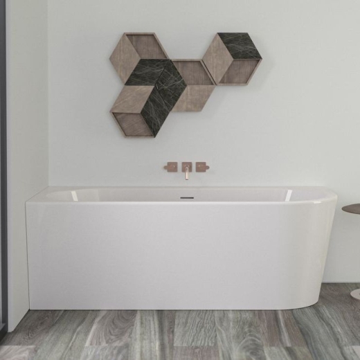 Ванна акрилова Knief Wall XS Corner Right, без г/м, щілинний злив, 165х75 см, білий глянсовий (0100255R/010009106S) - 2
