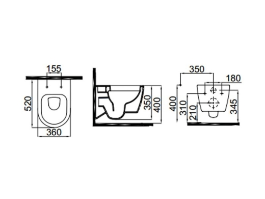 Чаша подвесного унитаза IDEVIT Alfa с крышкой Rimless (SETK3104-2616-001-1-6000) - 6