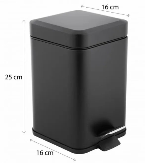 Ведро для мусора YOKA MUTI BLACK (CH.MUTI-BLK) 3л. для ванной комнаты - 2