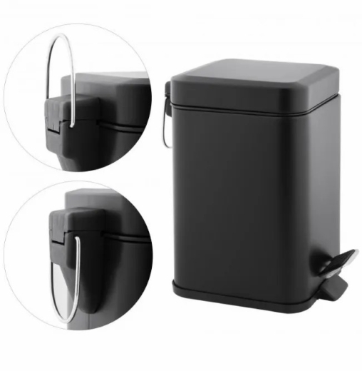 Ведро для мусора YOKA MUTI BLACK (CH.MUTI-BLK) 3л. для ванной комнаты - 5