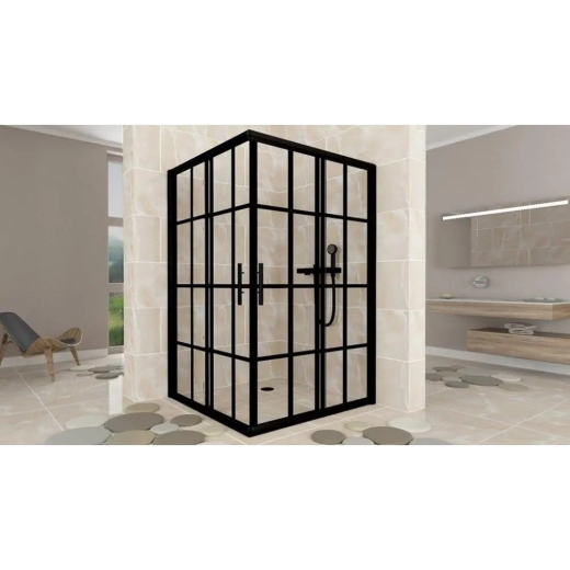 Душова кабіна Aquanil Indiana 90х90х190 (INDIANA90BLACKLINE) - 1