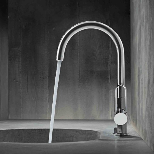 Смеситель для умывальника Axor Uno 240 с ручкой Loop и донным клапаном, хром (38036000) - 2
