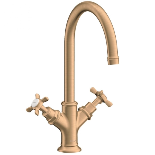 Змішувач для умивальника двовентильний Axor Montreux 210 Cross, Brushed Bronze (16502140) - 1