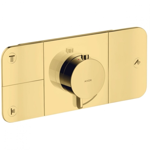 Термостат для душу Axor One на 3 споживача, Polished Gold Optic (45713990) - 1