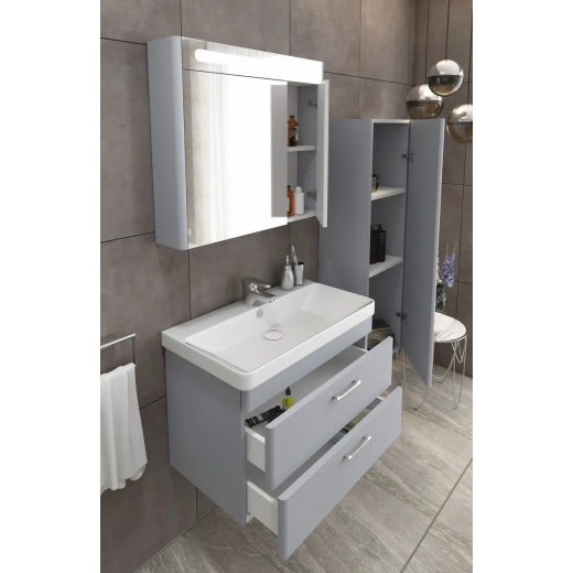 Тумба с умывальником подвесная Aquanil Maria (MARIA60grey) серый - 3