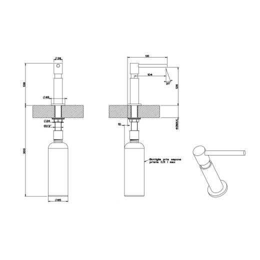 Дозатор жидкого мыла Gessi Dispenser Oxygene, Chrome (29651031) - 2