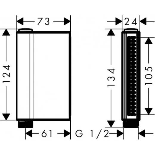 Лійка для душу Axor One 2jet, чорний матовий (45720670) - 3