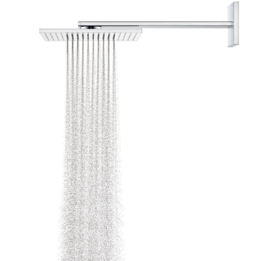Верхний душ с держателем Axor ShowerSolutions 300х300 2jet, хром (35318000) - 2
