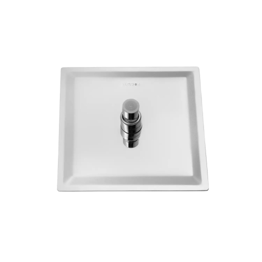 Лійка стельова кругла Kroner KRP Edelstahl Kubus-ESG704-25 25х25см нікель (CV022954) - 2