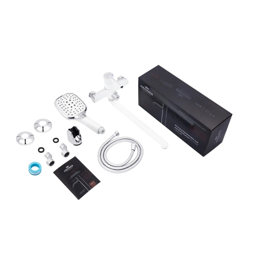 Смеситель для ванны Kroner KRP Essen-W070 белый (CV024331) - 5