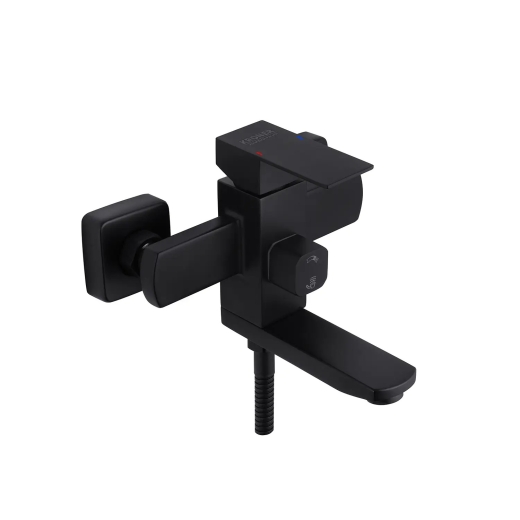 Смеситель для ванны Kroner KRP Edelstahl Kubus-SCH060 чёрный (CV025652) - 1