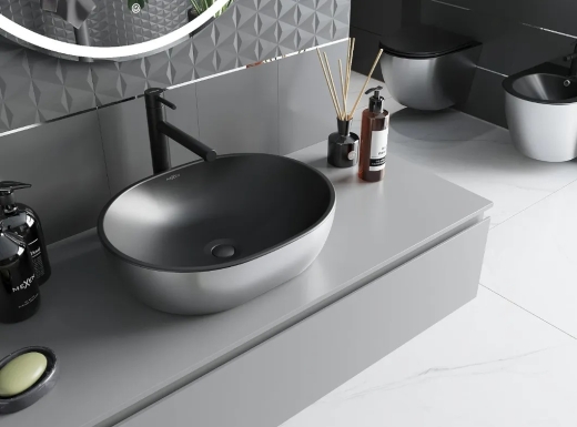 Умивальник MEXEN Viki 48 Black Silver (MEX-21054874) - 4