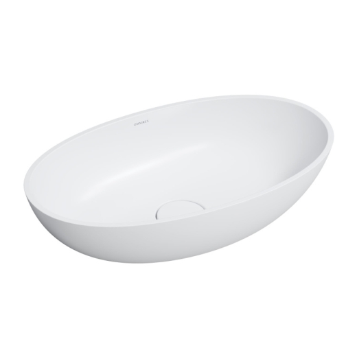Умивальник Omnires Shell 60x35 white (SHELLUNBM) овальний - 1
