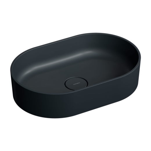 Умивальник Omnires Ovo 55x36 black lava (OVOUNBLV) овальний - 1