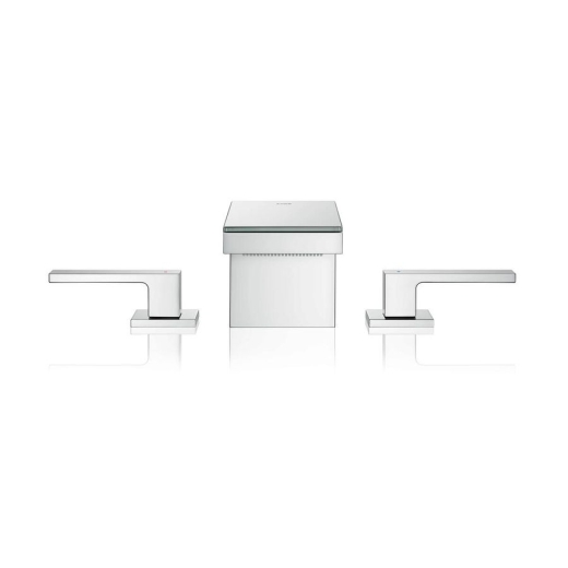 Смеситель для умывальника Axor MyEdition 70 Chrome на 3 отверстия с накладкой, хром/зеркальное стекло (47050000) - 2