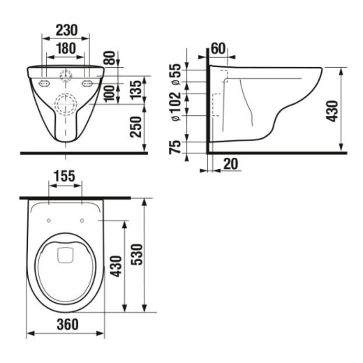Унітаз підвісний Jika Lyra Plus rimless white (H8213840000001) - 4