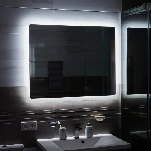 Зеркало с подсветкой LED Global Glass в ванную комнату MR-3 1000х800 - 2