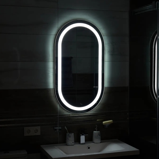 Зеркало с подсветкой LED Global Glass в ванную комнату MR-6 600х1000 - 5