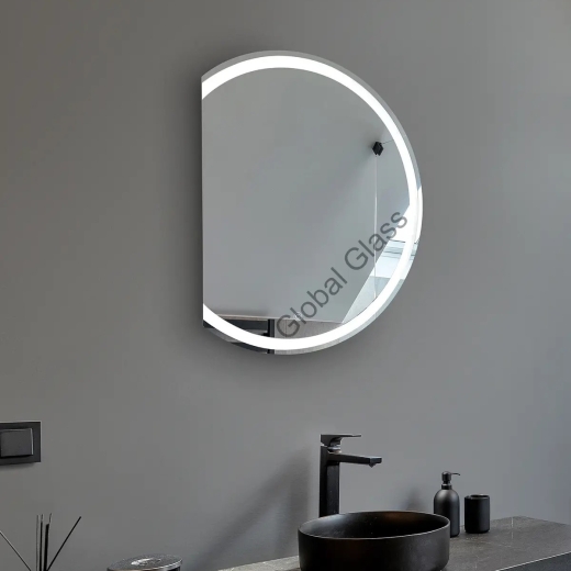Дзеркало з підсвічуванням LED Global Glass MR-17 650*800 зріз зліва - 1