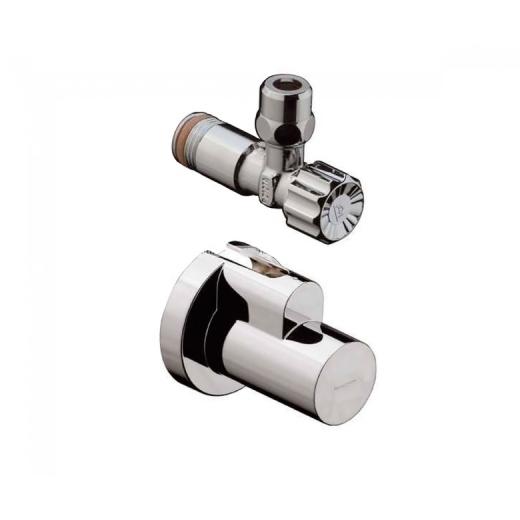 Кутовий вентиль Hansgrohe + кожух, хром 13954000 - 1