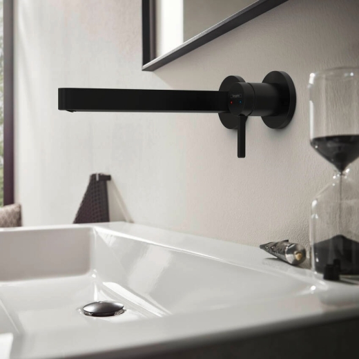 Внешняя часть смесителя для умывальника Hansgrohe Finoris излив 228 мм, черный матовый 76050670 - 3