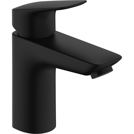 Смеситель для умывальника Hansgrohe Logis 163 мм с донным клапаном push-open, черный матовый 71107670 - 1