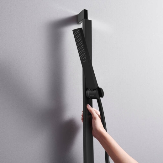 Душовий набір зі штангою Hansgrohe Pulsify E EcoSmart 663 мм, чорний матовий 24370670 - 2