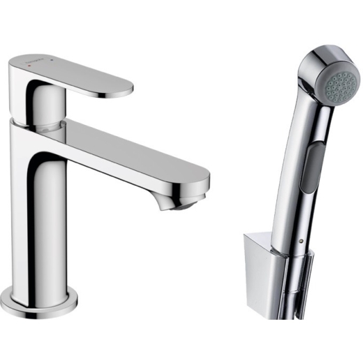 Смеситель для умывальника Hansgrohe Rebris S с ручным душем для биде и шлангом 160 см, хром 72215000 - 1