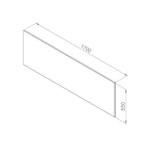 Панель фронтальная для ванны, 170х75 см W52A-170-075W-P AM.PM Inspire 2.0 - 2