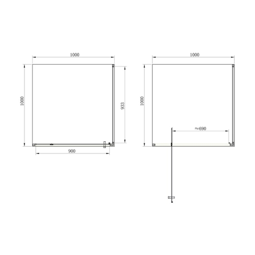Душевая кабина Primera Frame SHRC56106 100х100 см профиль хром/прозрачное стекло (276038) - 3