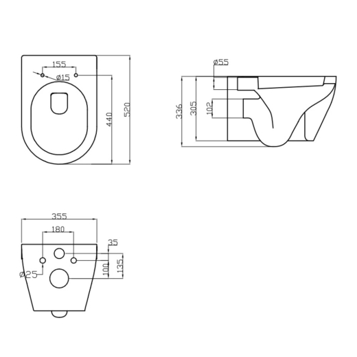 Унитаз подвесной Devit Laguna 3020110 Clean Pro с сиденьем soft-close, quick-fix (413607) - 3