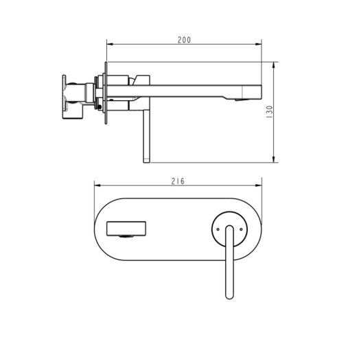 Смеситель скрытого монтажа для раковины Devit Laguna 8411X110 хром (413649) - 2